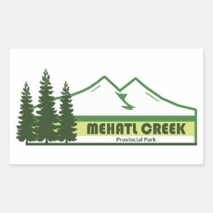 Mehatl Creek Provincial Park Grüne Streifen Rechteckiger Aufkleber