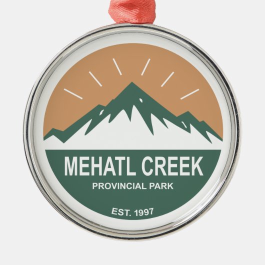 Mehatl Creek Provinzialpark Ornament Aus Metall (Vorne)