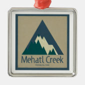 Mehatl Creek Provinzpark Rustic Ornament Aus Metall (Vorne)