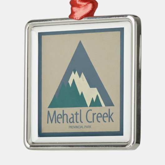 Mehatl Creek Provinzpark Rustic Ornament Aus Metall (Links)