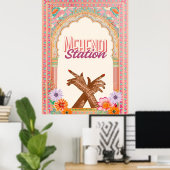 Mehendi Bazaar Sign, Henna Station Decor, Mehndi Poster (Heimbüro)
