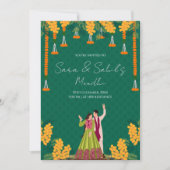 Mehendi Einladung Digital Mehndi einladen (Vorderseite)