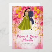 Mehendi Einladung Digital Mehndi einladen, Mehndi (Vorne/Hinten)