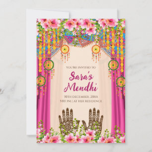 Mehendi-Einladung Digitale Mehndi-Einladung Einladung