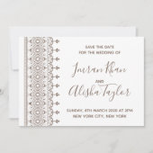 Mehendi Indian Wedding Save the date hamsa Henna (Vorderseite)