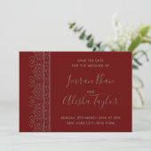 Mehendi Indian Wedding Save the date hamsa Henna (Stehend Vorderseite)