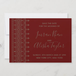Mehendi Indische Hochzeit Save the Date Hamsa Henn