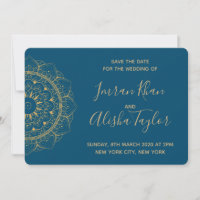 Mehendi Indische Hochzeit Save the Date Hamsa Henn