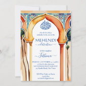 Mehendi Islamisches Marokko Arsch im arabischen St Einladung (Vorderseite)