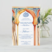 Mehendi Islamisches Marokko Arsch im arabischen St Einladung (Stehend Vorderseite)