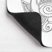 Mehendi Pfau Mousepad (Ecke)