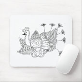 Mehendi Pfau Mousepad (Mit Mouse)