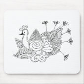 Mehendi Pfau Mousepad (Vorne)