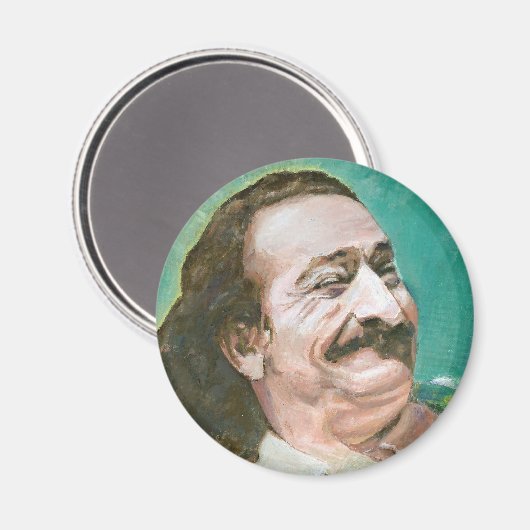 Meher Baba lacht Magnet (Vorderseite/Rückseite)