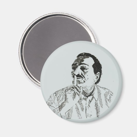 Meher Baba Silence Magnet (Vorderseite/Rückseite)