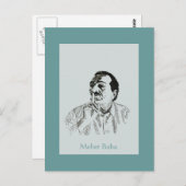 Meher Baba Silence Portrait Postcard Postkarte (Vorne/Hinten)