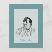 Meher Baba Silence Portrait Postcard Postkarte (Vorderseite)
