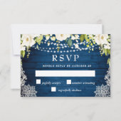 MEHL AUSWAHL Elegante Rosen Rustikale Hochzeit RSVP Karte (Vorderseite)