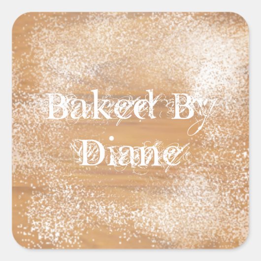 Mehl für Bäckereien auf der Zerspanung Quadratischer Aufkleber (Vorderseite)