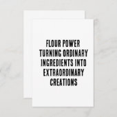 Mehl - Power aus gewöhnlichen Zutaten Dankeskarte (Vorne/Hinten)