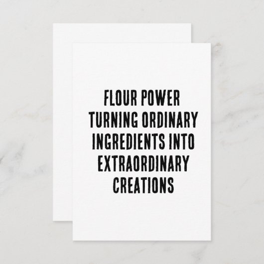 Mehl - Power aus gewöhnlichen Zutaten Dankeskarte (Vorne/Hinten)
