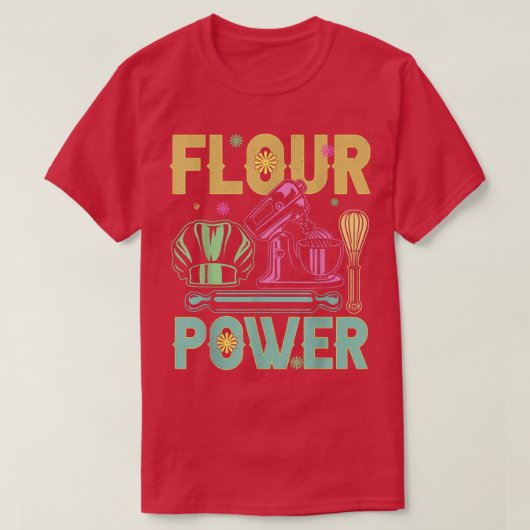 Mehl Power Brot Backen Gewürzgebäck T-Shirt (Design vorne)