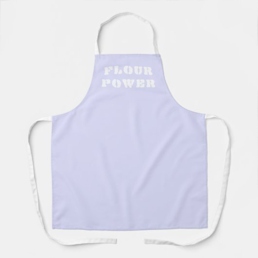 Mehl Power Light Periwinkle Lila Schürze (Vorderseite)