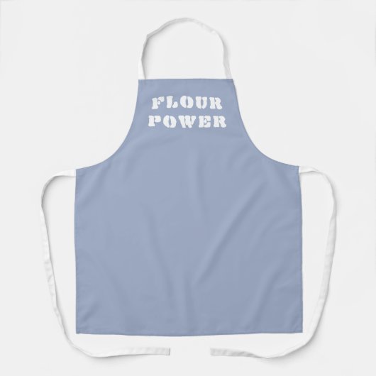 Mehl Power Periwinkle Blue Backen Schürze (Vorderseite)