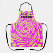 Mehl Power Psychedelisch Pink Gelbe Schürze (Vorderseite)