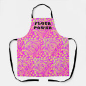 Mehl Power Psychedelisch Pink Gelbe Schürze (Vorderseite)