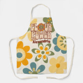 "Mehl Power" Retro 60er Funny Cooking Backen Schür Schürze (Vorderseite)