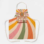 "Mehl Power" Retro 60er Funny Cooking Backen Schürze (Vorderseite)