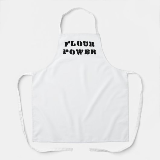 Mehl Power Weiße Schürze (Vorderseite)