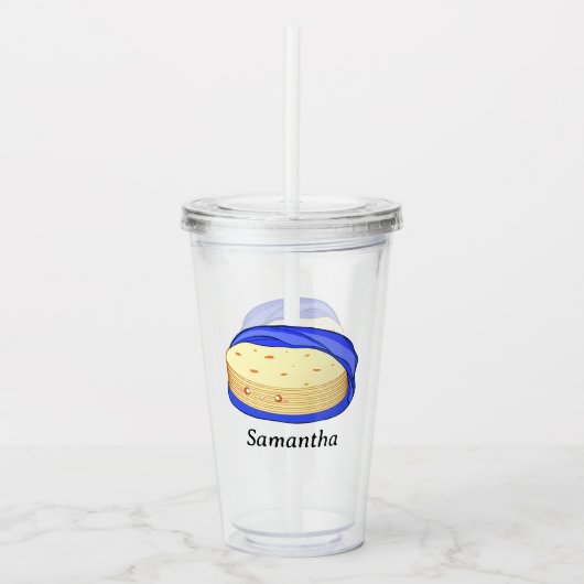 Mehl-Tortillas Acryltrinkbecher (Vorderseite)