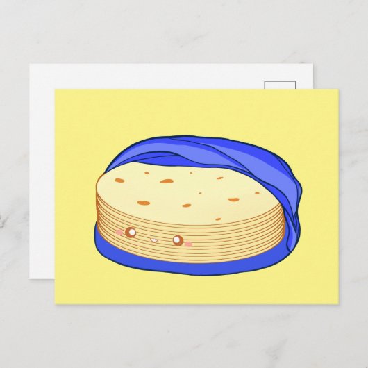 Mehl-Tortillas Postkarte (Vorne/Hinten)