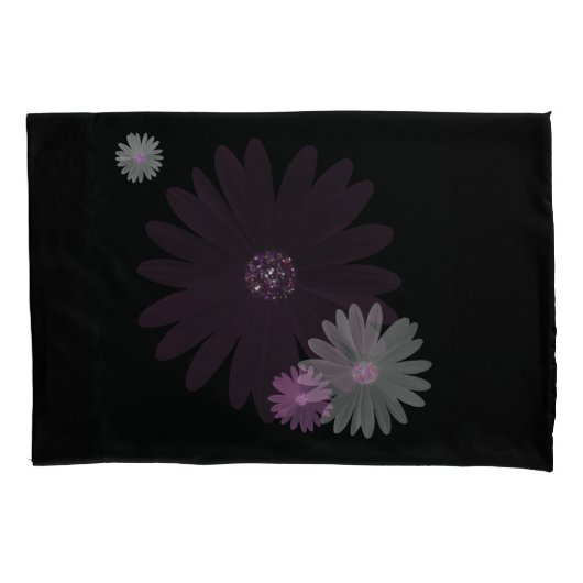 Mehltau, Rosa und Weiß mit Glitzer Kissenbezug (Vorderseite-Links)