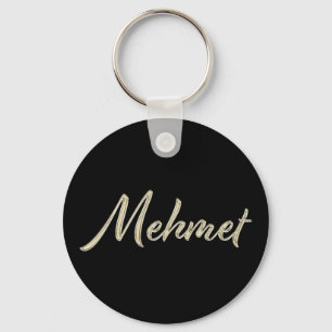 Mehmet whitegold Button Name Schlüsselanhänger