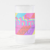 Mehmz Shruggy gestreifte große mattierte Tasse (Mittel)