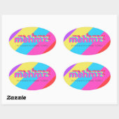Mehmz Striped Tagline Sticker (Blatt)