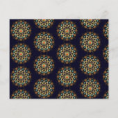 Mehndi Blue Gold Schmuck Paisley Haushaltseinladun (Rückseite)