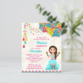 Mehndi-Budget laden pinkfarbenblaues niedliches in (Stehend Vorderseite)