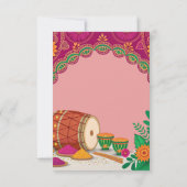 Mehndi Dholki Einladung (Rückseite)