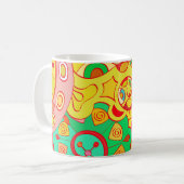 Mehndi Doodle: farbenfrohe ethnische Textur. Kaffeetasse (Vorderseite Links)