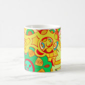 Mehndi Doodle: farbenfrohe ethnische Textur. Kaffeetasse (Mittel)