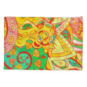 Mehndi Doodle: farbenfrohe ethnische Textur. Kissenbezug (Rückseite)