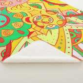 Mehndi Doodle: farbenfrohe ethnische Textur. Sherpadecke (3/4)