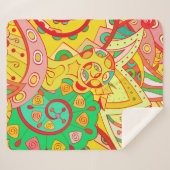 Mehndi Doodle: farbenfrohe ethnische Textur. Sherpadecke (Vorderseite (Horizontal))