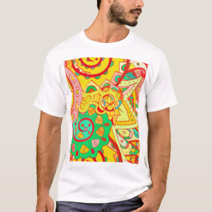 Mehndi Doodle: farbenfrohe ethnische Textur. T-Shirt