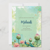 Mehndi Einladung Digitale indische Hochzeit lädt e (Vorderseite)