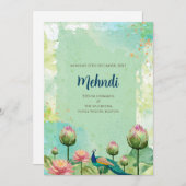 Mehndi Einladung Digitale indische Hochzeit lädt e (Vorne/Hinten)